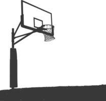 ai generiert Silhouette Basketball Boden Band schwarz Farbe nur vektor