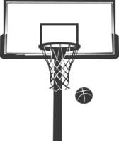 ai generiert Silhouette Basketball Boden Band schwarz Farbe nur vektor