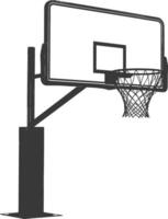 ai generiert Silhouette Basketball Boden Band schwarz Farbe nur vektor