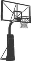 ai generiert Silhouette Basketball Boden Band schwarz Farbe nur vektor