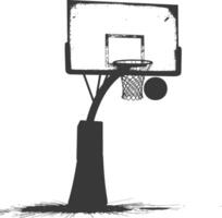 ai generiert Silhouette Basketball Boden Band schwarz Farbe nur vektor