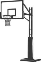 ai generiert Silhouette Basketball Boden Band schwarz Farbe nur vektor