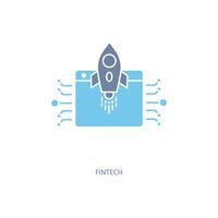 fintech begrepp linje ikon. enkel element illustration. fintech begrepp översikt symbol design. vektor