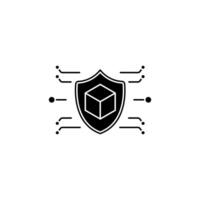 Blockchain Konzept Linie Symbol. einfach Element Illustration. Blockchain Konzept Gliederung Symbol Design. vektor