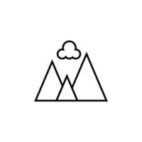 berg vektor ikon för butiker och butiker. lämplig för böcker, butiker, butiker. redigerbar stroke i minimalistisk översikt stil. symbol för design