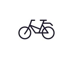 Single Linie Symbol von Fahrrad auf isoliert Weiß Hintergrund. hoch Qualität editierbar Schlaganfall zum Handy, Mobiltelefon Apps, Netz Design, Webseiten, online Geschäfte usw. vektor