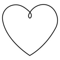 Liebe Symbol. Herz Linie Symbol, Gliederung Vektor Logo Illustration, isoliert Herz auf ein Weiß Hintergrund