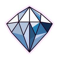 Diamant isoliert eben Illustration. perfekt zum anders Karten, Textil, Netz Websites, Apps vektor