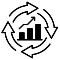 kontinuierlich Verbesserung Symbol Linie Vektor Illustration