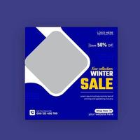 Wintersaison Mode Verkauf Social Media Banner und Webbanner Vorlage Pro Download vektor