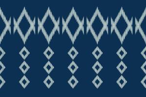 traditionell ethnisch Ikat Motiv Stoff Muster geometrisch Stil.afrikanisch Ikat Stickerei ethnisch orientalisch Muster Blau Hintergrund Hintergrund. abstrakt, Vektor, Illustration. Textur, Rahmen, Dekoration. vektor