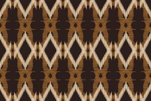 traditionell ethnisch Ikat Motiv Stoff Muster Hintergrund geometrisch .afrikanisch Ikat Stickerei ethnisch orientalisch Muster braun Hintergrund Hintergrund. abstrakt, Vektor, Illustration. Textur, Rahmen, Dekoration. vektor