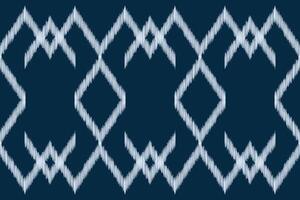 traditionell ethnisch Ikat Motiv Stoff Muster geometrisch Stil.afrikanisch Ikat Stickerei ethnisch orientalisch Muster Blau Hintergrund Hintergrund. abstrakt, Vektor, Illustration. Textur, Rahmen, Dekoration. vektor