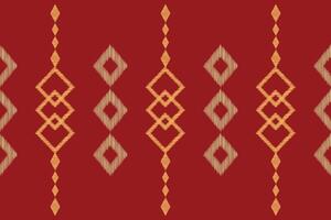 traditionell etnisk ikat motiv tyg mönster geometrisk stil.afrikansk ikat broderi etnisk orientalisk mönster röd bakgrund tapet. abstrakt, vektor, illustration.texture, ram, dekoration. vektor