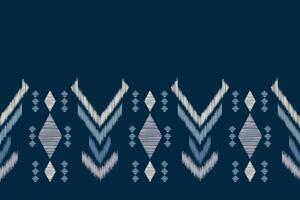 traditionell ethnisch Ikat Motiv Stoff Muster geometrisch Stil.afrikanisch Ikat Stickerei ethnisch orientalisch Muster Blau Hintergrund Hintergrund. abstrakt, Vektor, Illustration. Textur, Rahmen, Dekoration. vektor