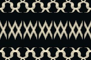 traditionell ethnisch Ikat Motiv Stoff Hintergrund Muster geometrisch .afrikanisch Ikat Stickerei ethnisch orientalisch Muster schwarz Hintergrund Hintergrund. abstrakt, Vektor, Illustration. Textur, Rahmen, Dekoration. vektor