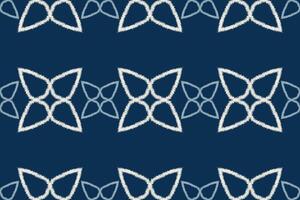 traditionell ethnisch Ikat Motiv Stoff Muster geometrisch Stil.afrikanisch Ikat Stickerei ethnisch orientalisch Muster Blau Hintergrund Hintergrund. abstrakt, Vektor, Illustration. Textur, Rahmen, Dekoration. vektor