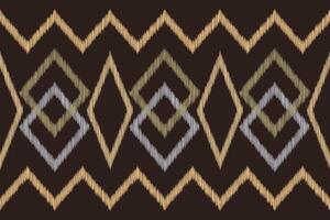 traditionell ethnisch Ikat Motiv Stoff Muster Hintergrund geometrisch .afrikanisch Ikat Stickerei ethnisch orientalisch Muster braun Hintergrund Hintergrund. abstrakt, Vektor, Illustration. Textur, Rahmen, Dekoration. vektor