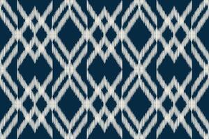 traditionell ethnisch Ikat Motiv Stoff Muster geometrisch Stil.afrikanisch Ikat Stickerei ethnisch orientalisch Muster Blau Hintergrund Hintergrund. abstrakt, Vektor, Illustration. Textur, Rahmen, Dekoration. vektor