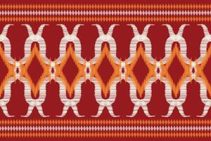 traditionell ethnisch Ikat Motiv Stoff Muster geometrisch Stil.afrikanisch Ikat Stickerei ethnisch orientalisch Muster rot Hintergrund Hintergrund. abstrakt, Vektor, Illustration. Textur, Rahmen, Dekoration. vektor