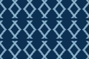 traditionell ethnisch Ikat Motiv Stoff Muster geometrisch Stil.afrikanisch Ikat Stickerei ethnisch orientalisch Muster Blau Hintergrund Hintergrund. abstrakt, Vektor, Illustration. Textur, Rahmen, Dekoration. vektor