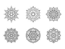 islamisch Mandala Kunst Ornament Dekoration einstellen vektor