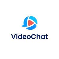 video ring upp prata chatt vektor illustration logotyp
