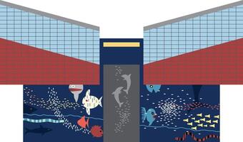 kaiyukan Aquarium Gebäude vektor