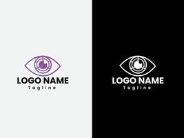 Technologie Auge Pflege Logo Design vektor