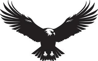 Adler Silhouette Vektor Illustration Weiß Hintergrund