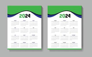 kreativ Mauer Kalender Design teamplate vektor