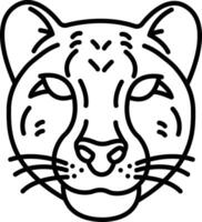gepard ansikte översikt vektor illustration