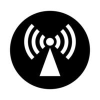 Signal Symbol Vektor. W-lan Illustration unterzeichnen. Antenne und Satellit Signal Symbole. kabellos Logo. vektor