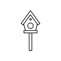 Vogelhaus Symbol Vektor. Feeder Illustration unterzeichnen. Vogel Symbol oder Logo. vektor