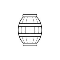 tunna ikon vektor. vin illustration tecken. vin tunna symbol eller logotyp. vektor