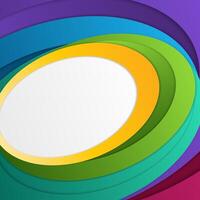 beschwingt abstrakt Kreise mit kontrastieren Farben vektor