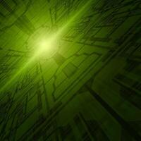 strahlend Grün geometrisch Muster mit Licht platzen vektor