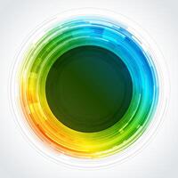 vibrerande färgrik cirkel på vit bakgrund vektor