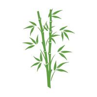 Bambus Blätter Symbol Über Weiß Hintergrund, Silhouette Stil, Vektor Illustration
