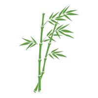 bambu löv ikon över vit bakgrund, silhuett stil, vektor illustration