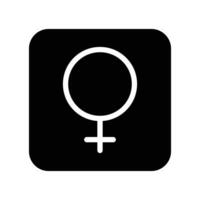 feminin solide Symbol Vektor Design gut zum Webseite und Handy, Mobiltelefon App. Mann Geschlecht Symbol