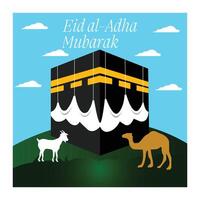 eid al Adha företags- social media posta vektor