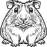 guinea gris färg sidor. guinea gris översikt vektor för färg bok