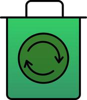 Müll Linie gefüllt Gradient Symbol vektor