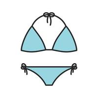 Badeanzug Farbe Symbol. Bikini-Badeanzug. isolierte Vektorillustration vektor