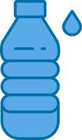 Wasser Flasche gefüllt Blau Symbol vektor