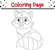 süß Tier Färbung Seite zum Kinder. glücklich Tier Färbung Buch vektor