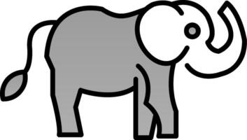 Elefant Linie gefüllt Gradient Symbol vektor