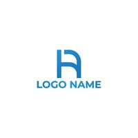 brev ha kreativ modern monogram logotyp design vektor