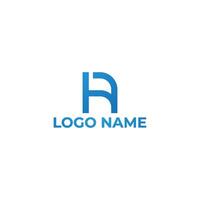 Brief Ha kreativ modern Monogramm Logo Design vektor